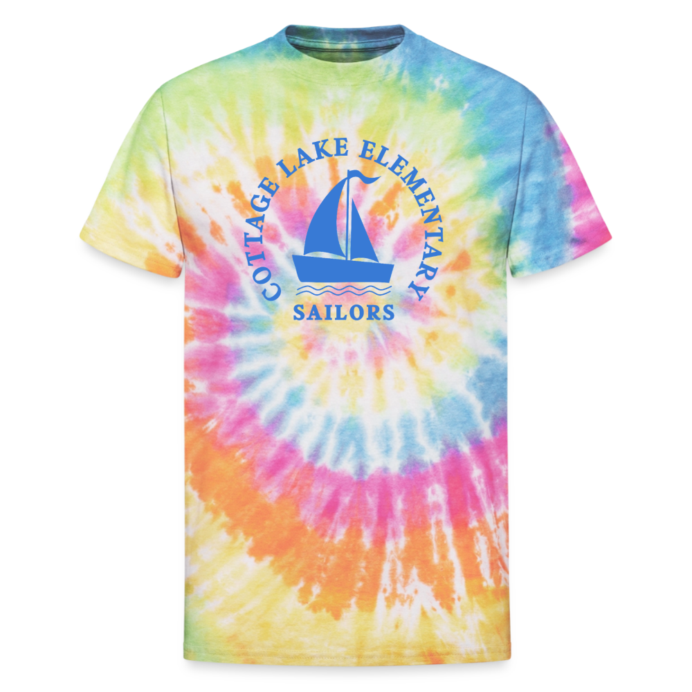 CL Spring | Multi-Color | Unisex Tie Dye T-Shirt - rainbow