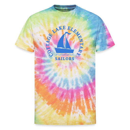 CL Spring | Multi-Color | Unisex Tie Dye T-Shirt - rainbow