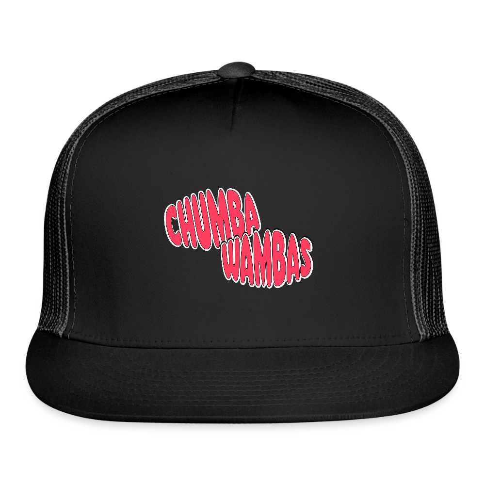 ChumbaWambas Mesh Snapback Hat - black/black