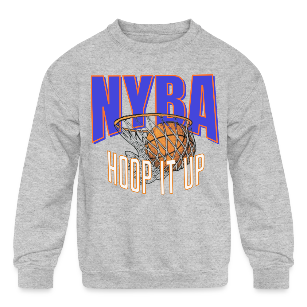 NYBA Youth Crewneck - heather gray