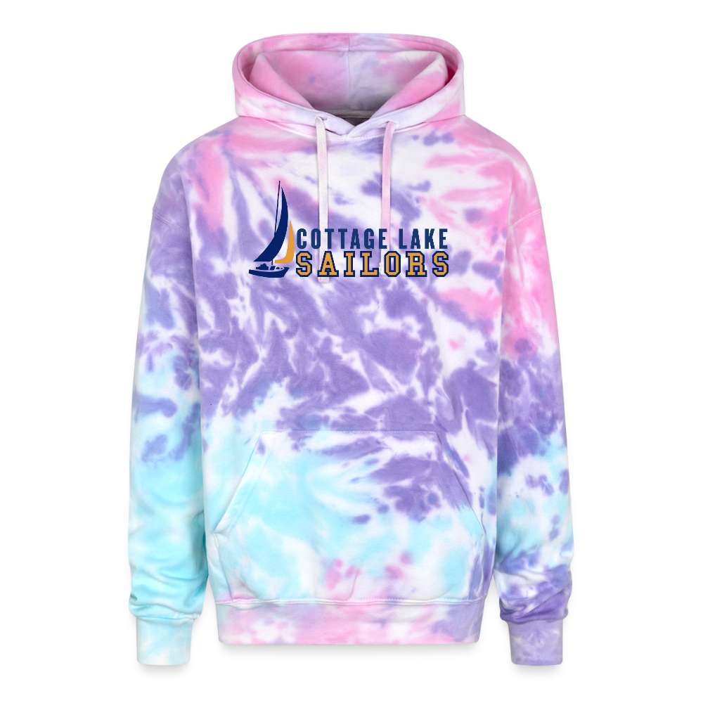 COTTAGE LAKE SPRING HOODIE 2 | Adult Tie Dye Hoodie - cotton candy