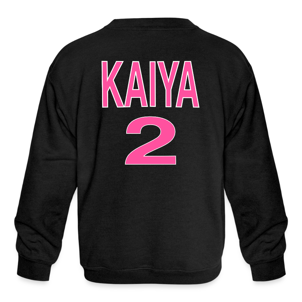 FLAMINGOS | KAIYA Youth Crewneck - black