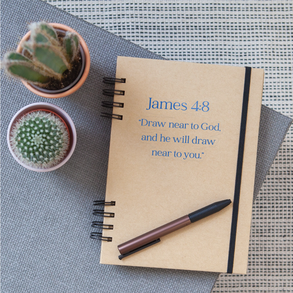 JAMES 4:8 | Sticker - transparent glossy