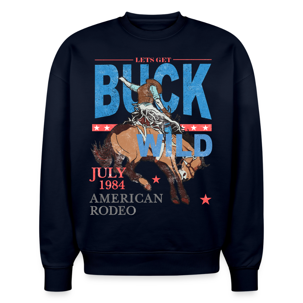 BUCK WILD | Oversized Organic Sweatshirt - french navy