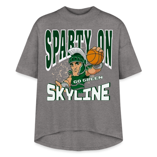 SPARTY ON Women's Hi-Lo Tee - granite heather 