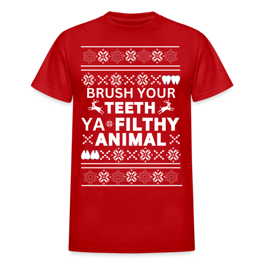 Ya Filthy Animal Tee - Dentist Addition - red