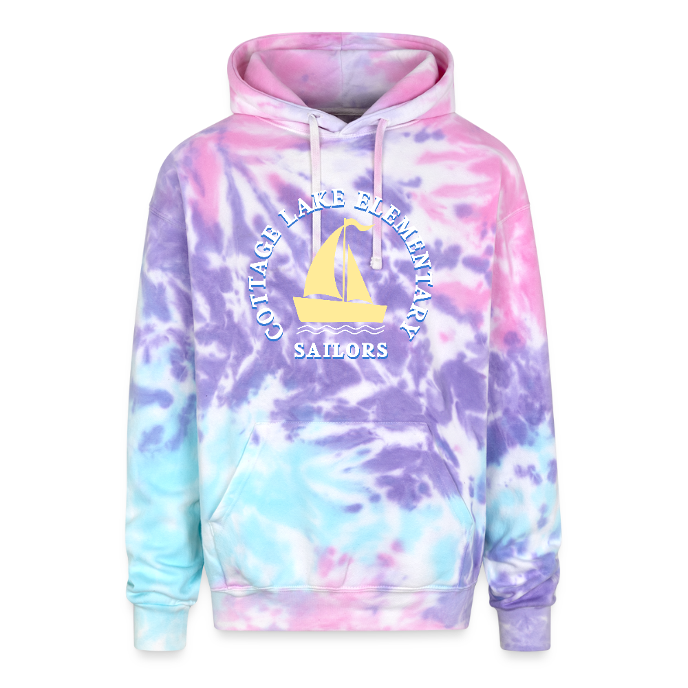 COTTAGE LAKE SPRING HOODIE 3 | Adult Tie Dye Hoodie - cotton candy
