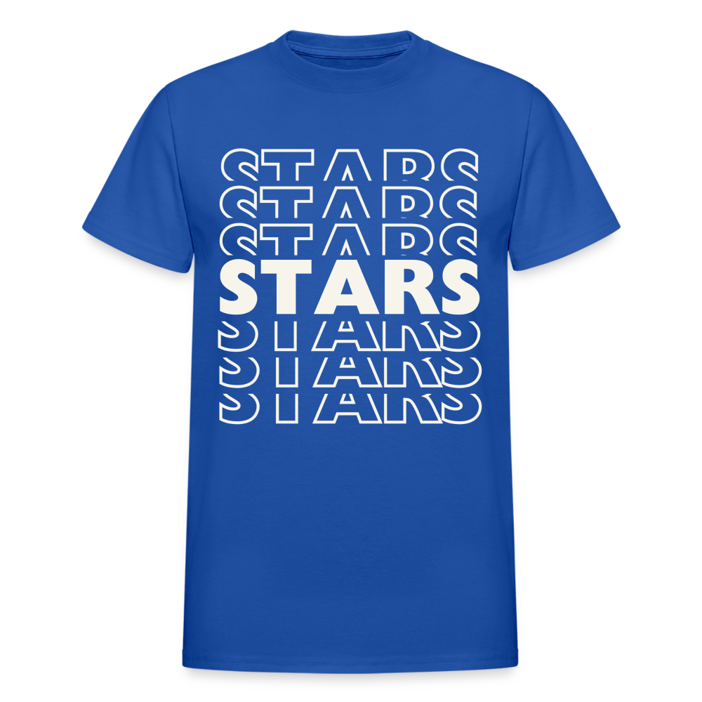 BOLD STARS ON REPEAT Adult T-Shirt - royal blue