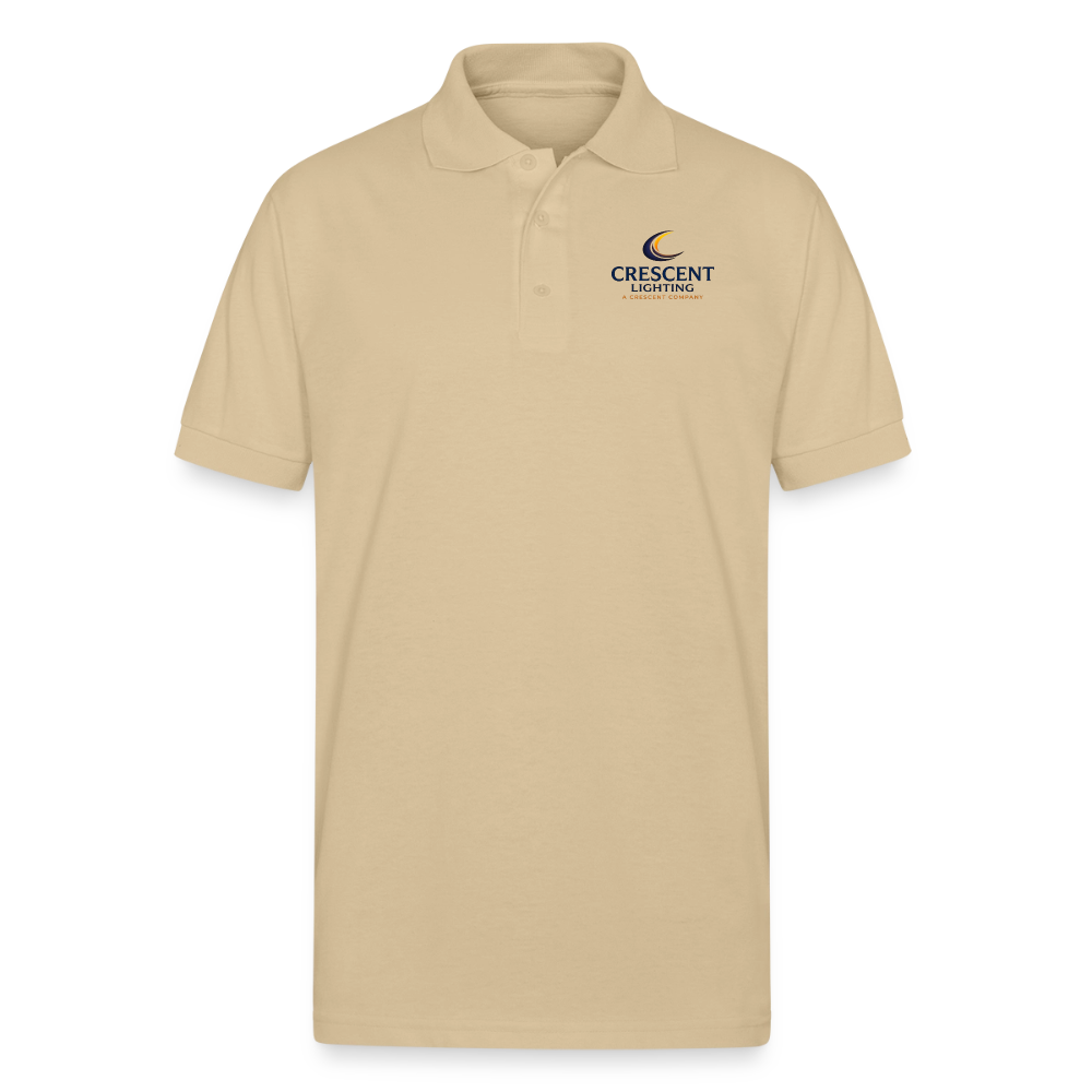 Crescent Lighting | Gildan Unisex 50/50 Jersey Polo - Sand