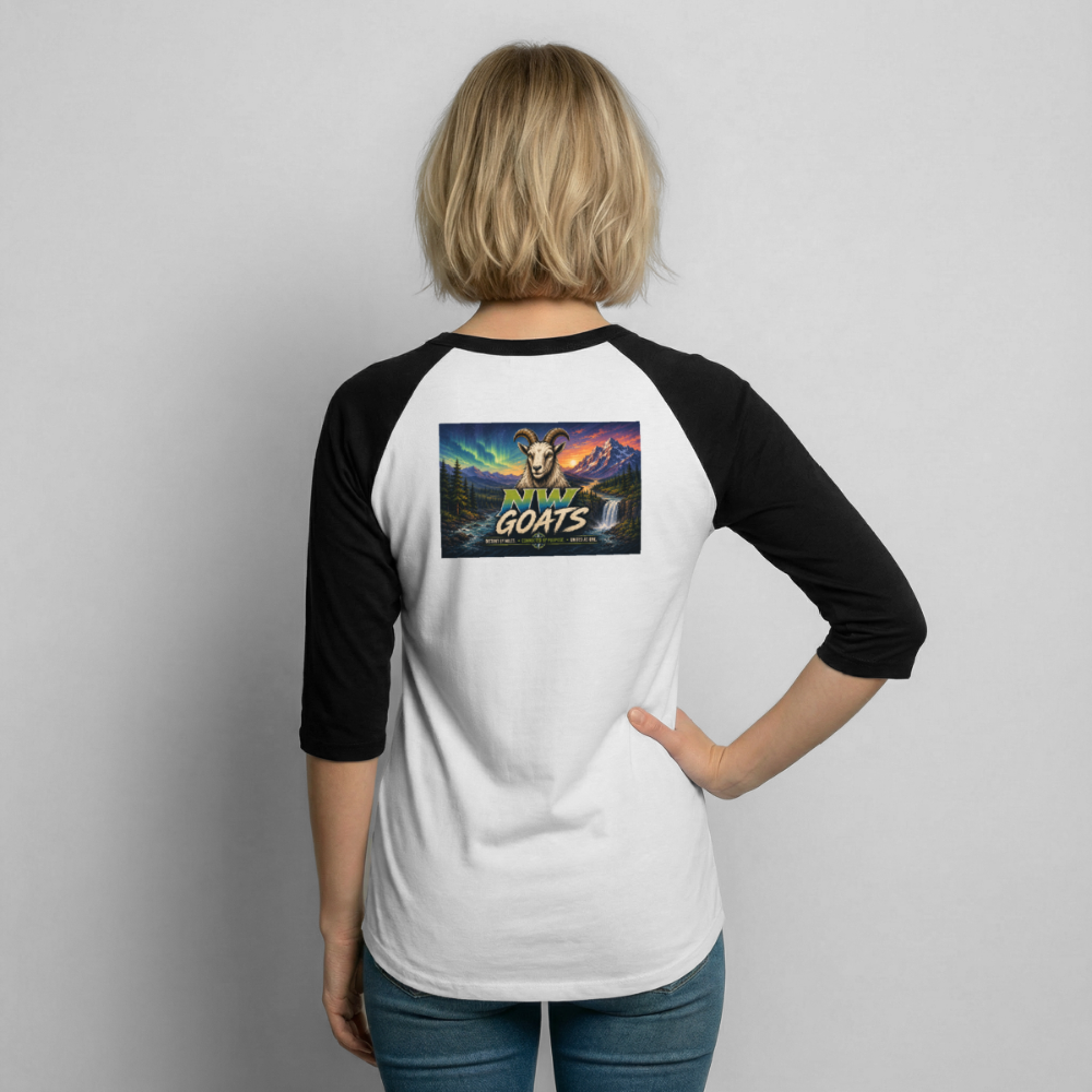 NW Goats | Baseball T-Shirt - white/black