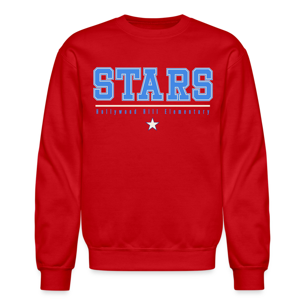 STARS UNDERLINED WITH STAR Adult Crew - red