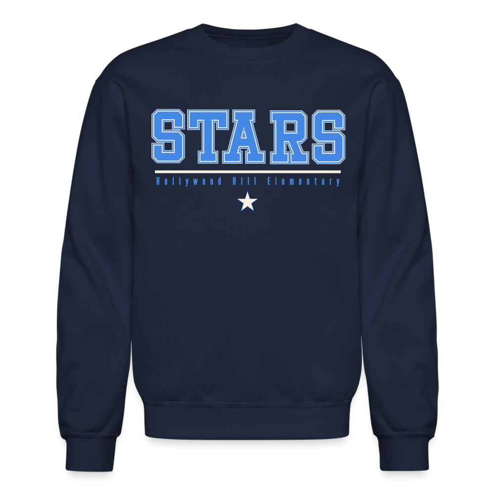 STARS UNDERLINED WITH STAR Adult Crew - navy