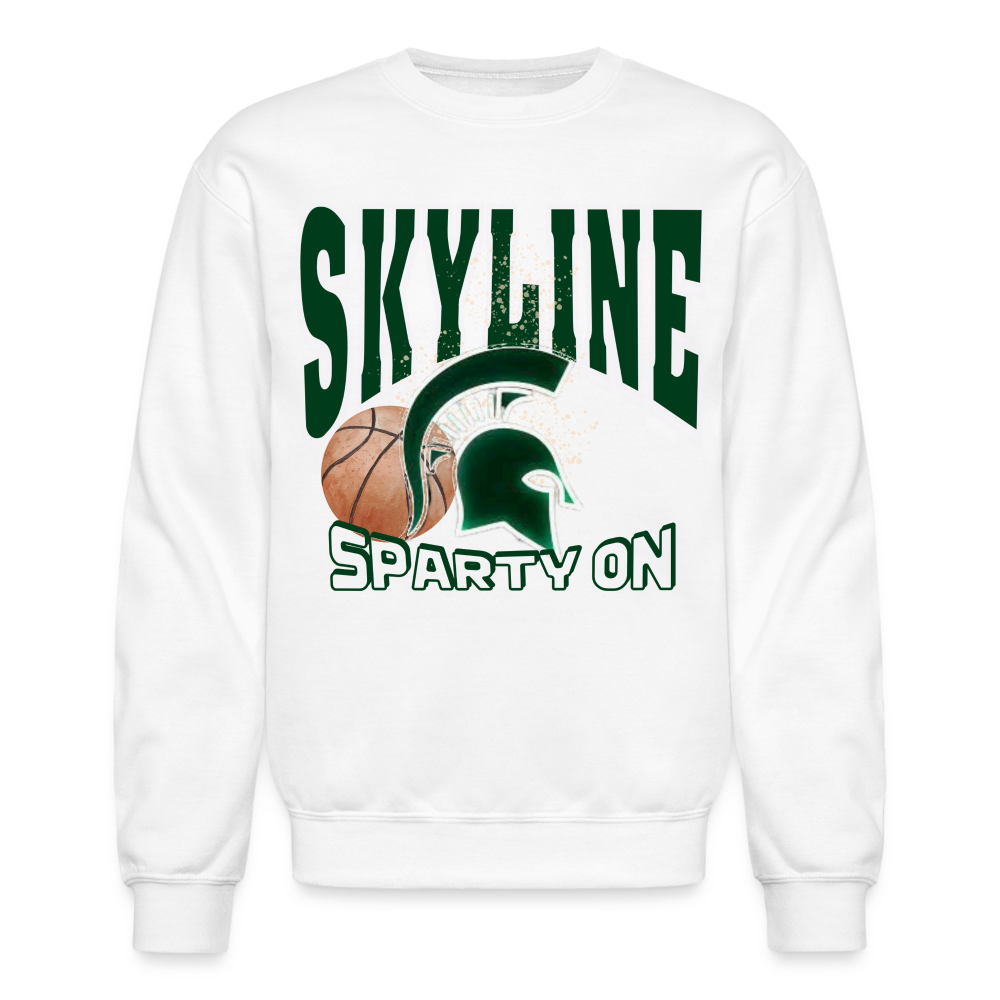 SPARTY ON Skyline Crewneck Sweatshirt - white