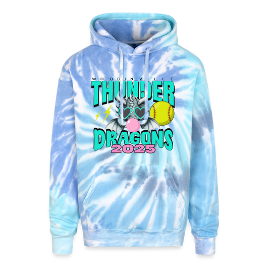 Thunder Dragons LANZER Tie Dye Hoodie - blue lagoon