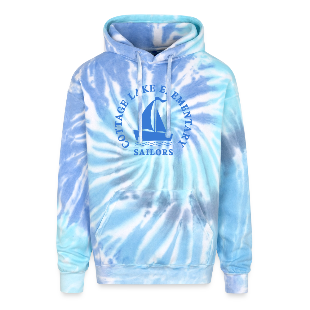 CL Spring | Blue | Adult Tie Dye Hoodie - blue lagoon