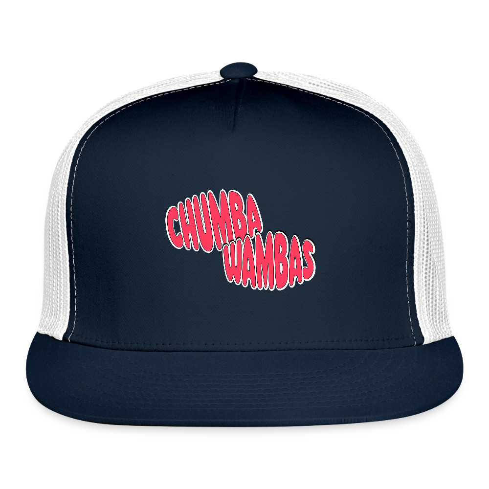 ChumbaWambas Mesh Snapback Hat - navy/white