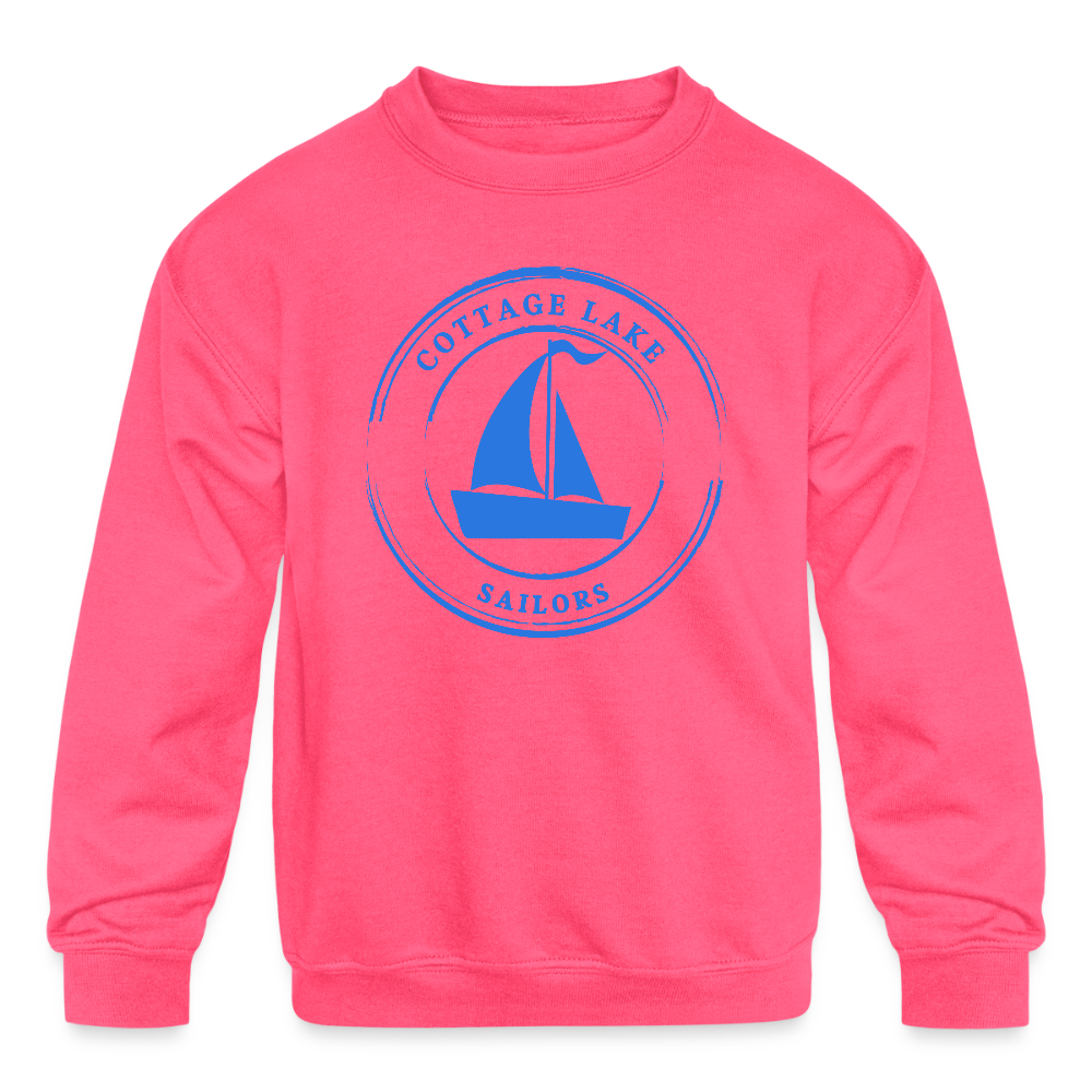 Classic Sailor - YOUTH Crewneck Sweatshirt - neon pink