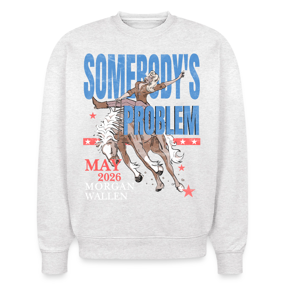 Somebody's Problem  | Oversized Organic Sweatshirt - cool heather grey