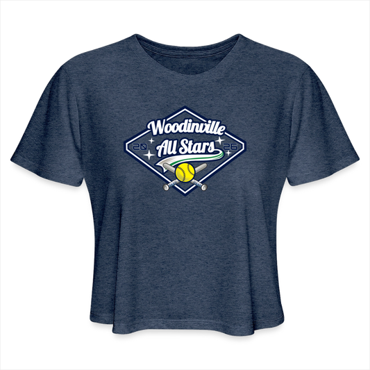 All Stars | Women's Flow Cropped T-Shirt - heather navy