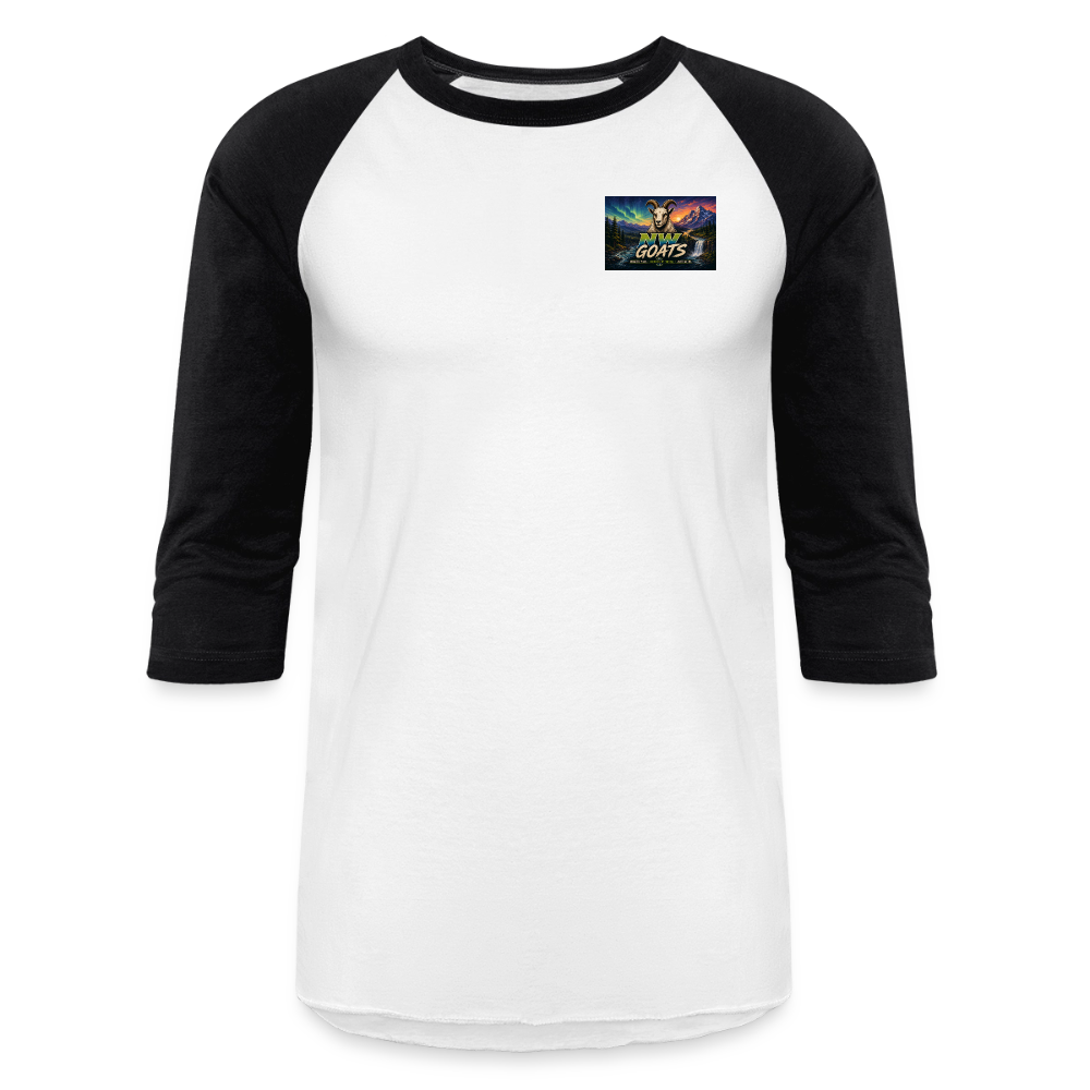 NW Goats O | Baseball T-Shirt - white/black