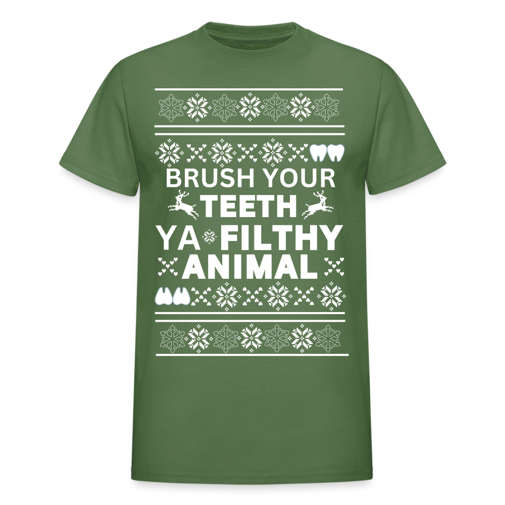 Ya Filthy Animal Tee - Dentist Addition - military green