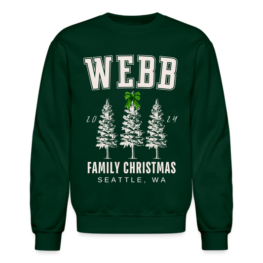 Webb Bow Family Crew - forest green