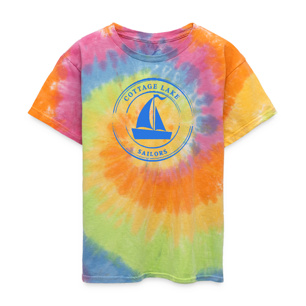 COTTAGE LAKE SPRING #4 | Kid's Tie Dye T-Shirt - rainbow
