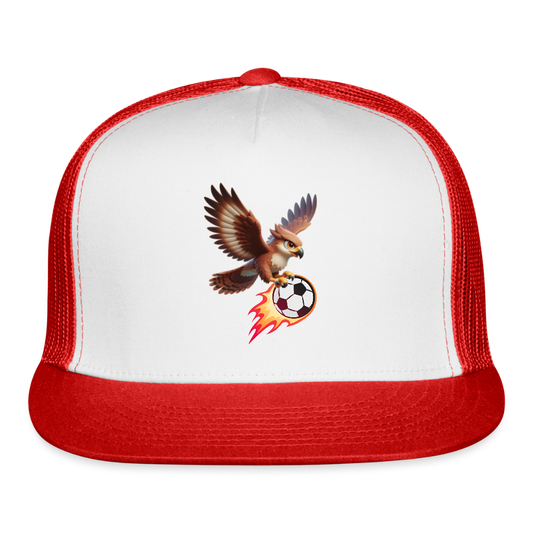 Fire Hawks Trucker Hat - white/red