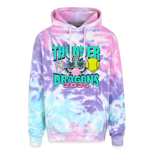 Thunder Dragons LANZER Pink Tie Dye Hoodie - cotton candy