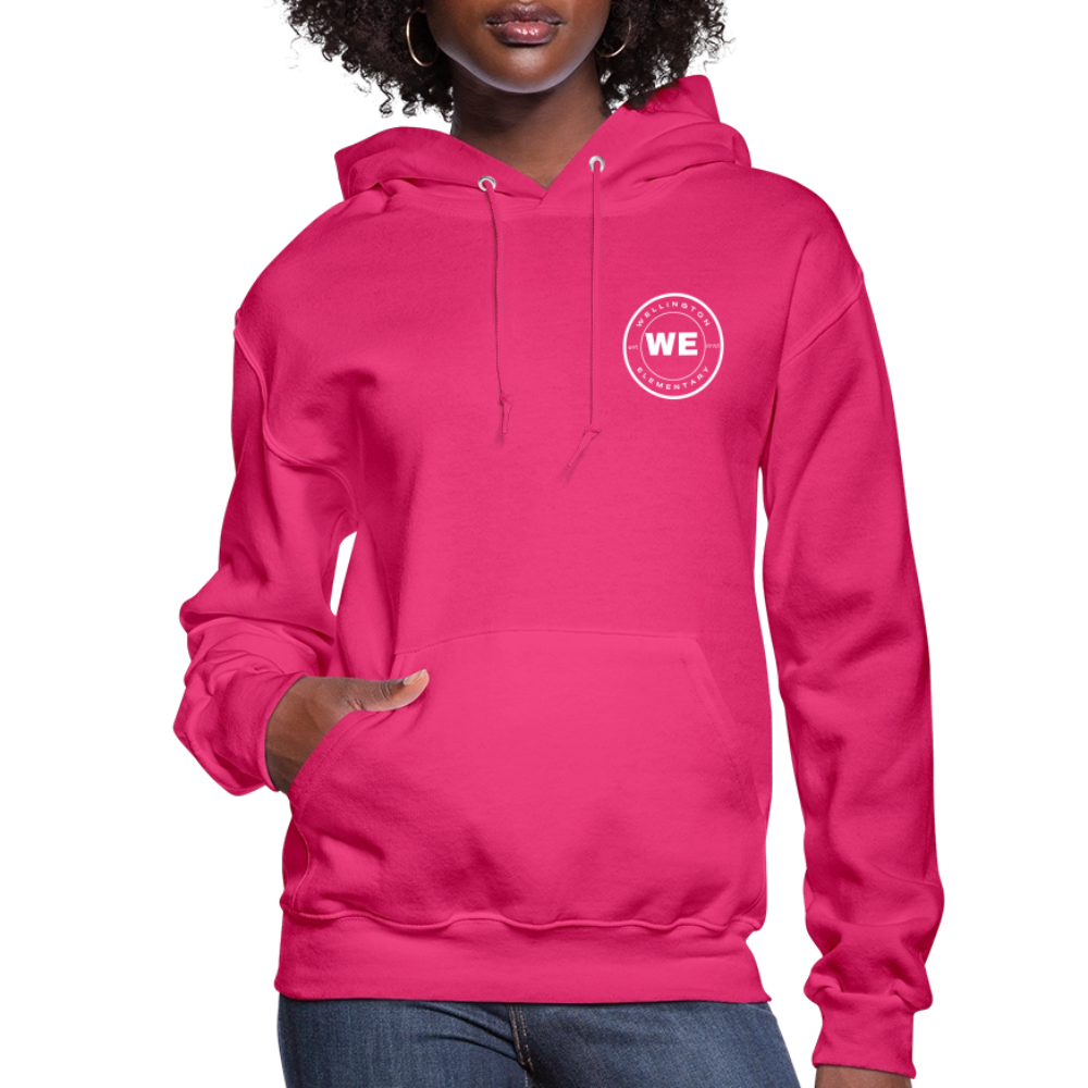 W.E. Small Logo Women's Hoodie - fuchsia