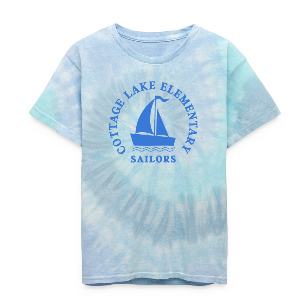 CL Spring | Blue | Kid's Tie Dye T-Shirt - blue lagoon
