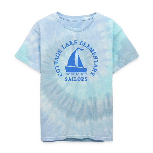 CL Spring | Blue | Kid's Tie Dye T-Shirt - blue lagoon