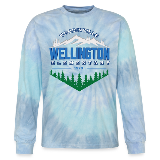 WE Landscape - Adult Tie Dye Long Sleeve T-shirt - blue lagoon