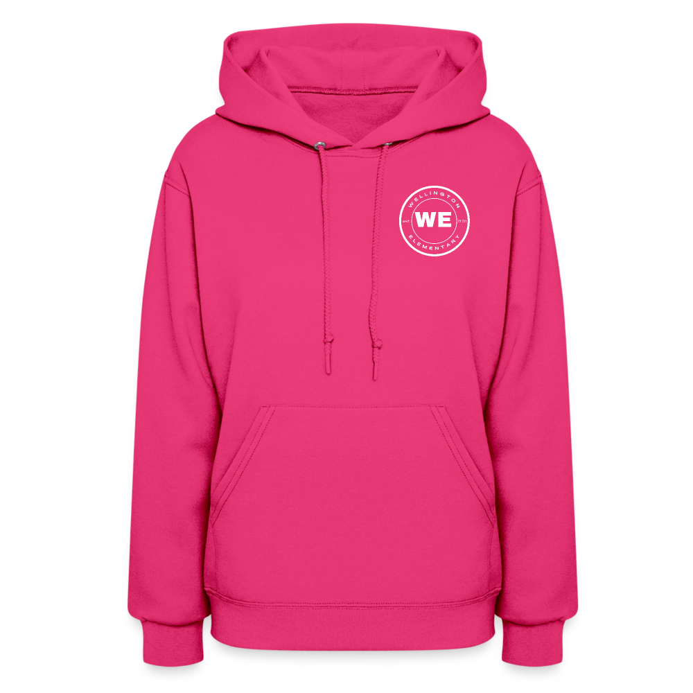 W.E. Small Logo Women's Hoodie - fuchsia