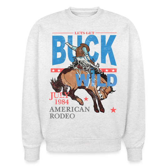 BUCK WILD | Oversized Organic Sweatshirt - cool heather grey