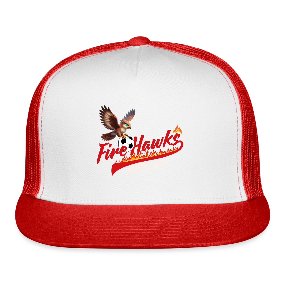 Fire Hawks Baseball Cap - white/red