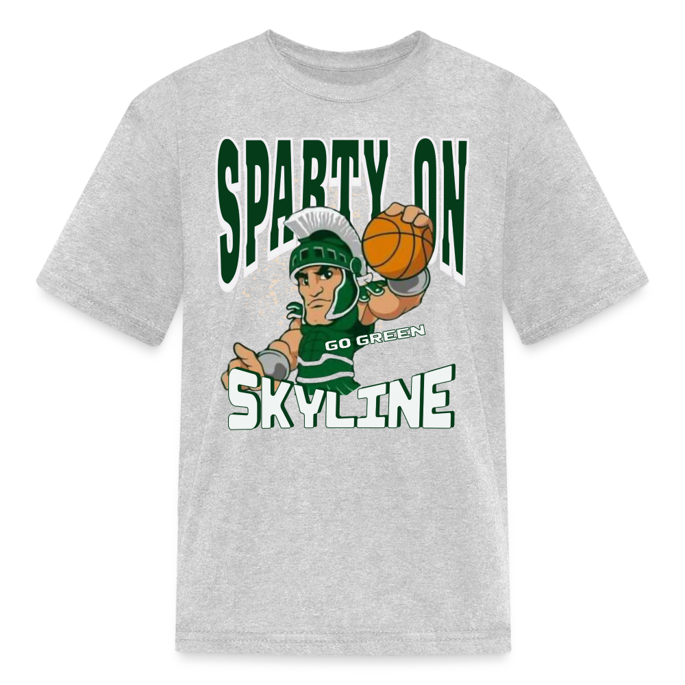 SLAM DUNK SPARTY ON Kids' T-Shirt - heather gray