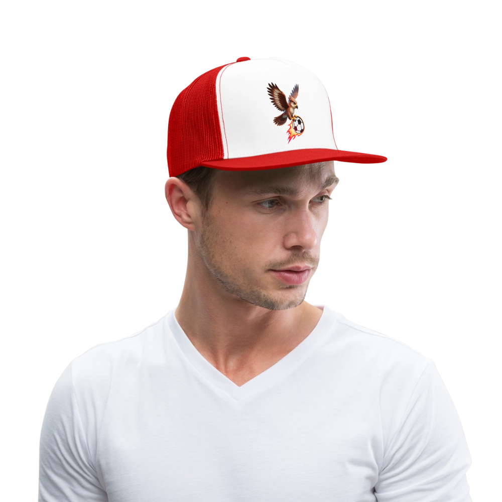 Fire Hawks Trucker Hat - white/red