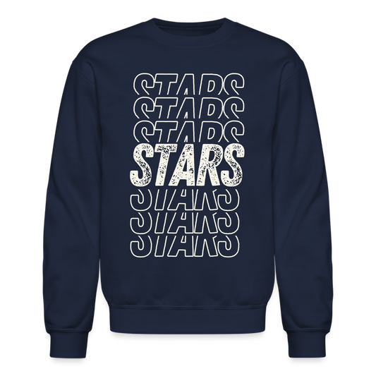 STARS ON REPEAT Adult Crew - navy