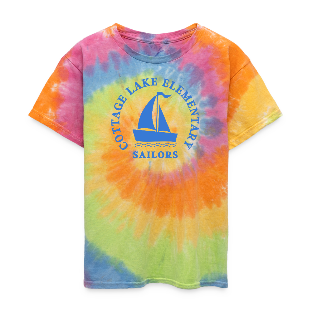 COTTAGE LAKE SPRING #1 | Kid's Tie Dye T-Shirt - rainbow
