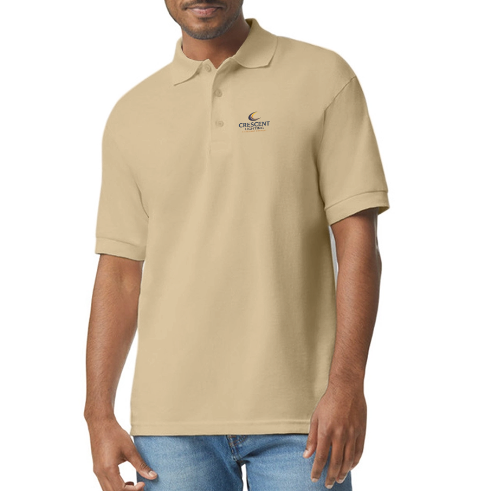 Crescent Lighting | Gildan Unisex 50/50 Jersey Polo - Sand