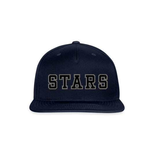 BLACK STARS Snapback Baseball Cap - navy
