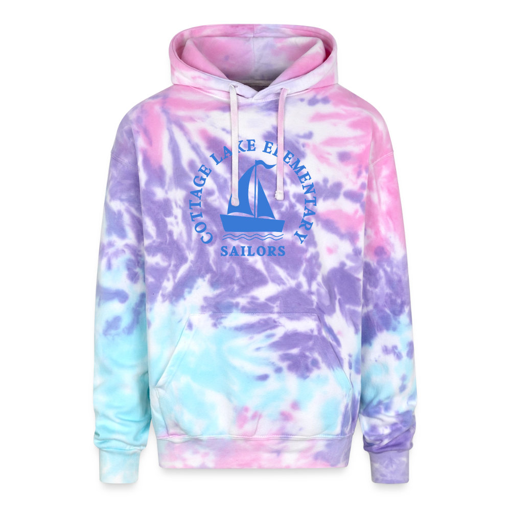 CL Spring | Blue | Adult Tie Dye Hoodie - cotton candy