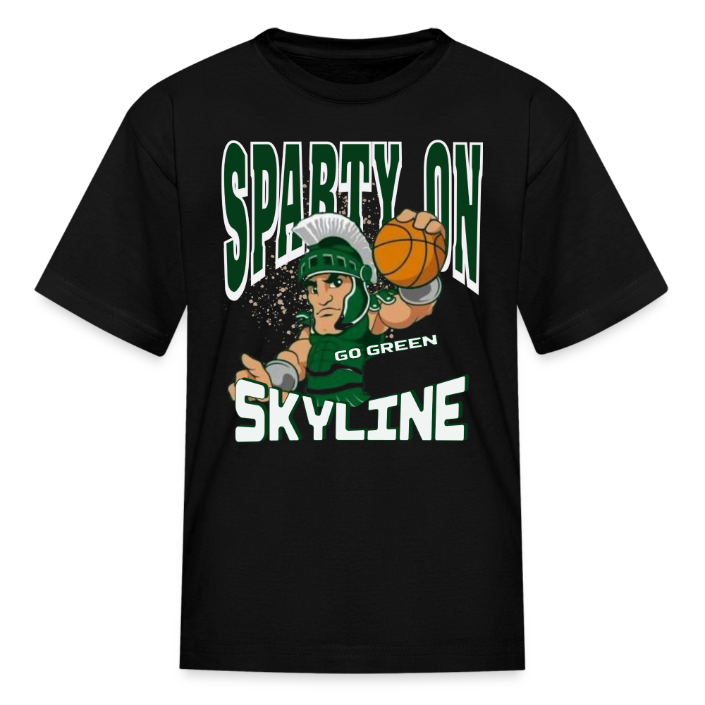 SLAM DUNK SPARTY ON Kids' T-Shirt - black