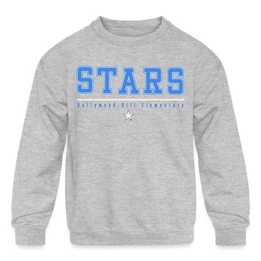 STARS UNDERLINED WITH STAR Kids' Crew - heather gray