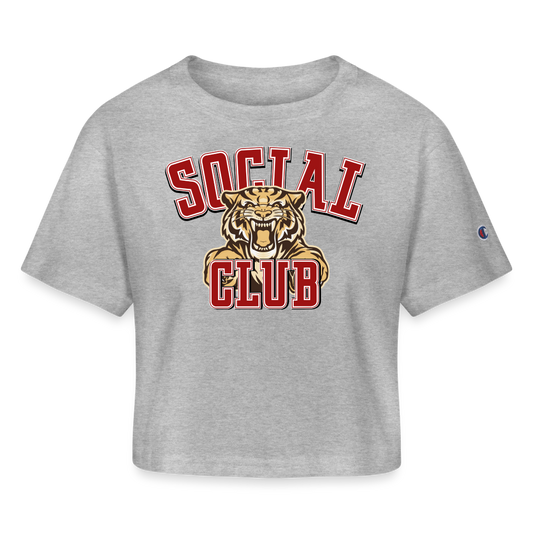 SOCIAL CLUB TIGER  Cropped T-Shirt - heather gray