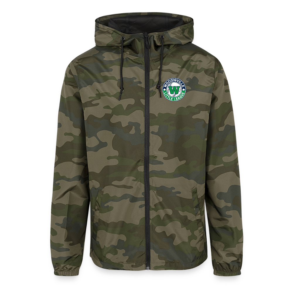 WLL Unisex Lightweight Windbreaker Jacket - green camo