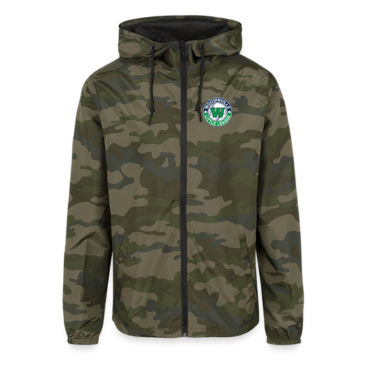 WLL Unisex Lightweight Windbreaker Jacket - green camo