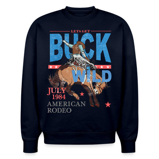 BUCK WILD | Oversized Organic Sweatshirt - french navy