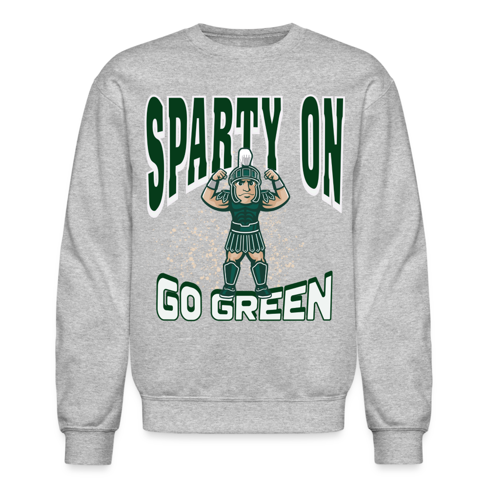 Sparty on big Crewneck Sweatshirt - heather gray